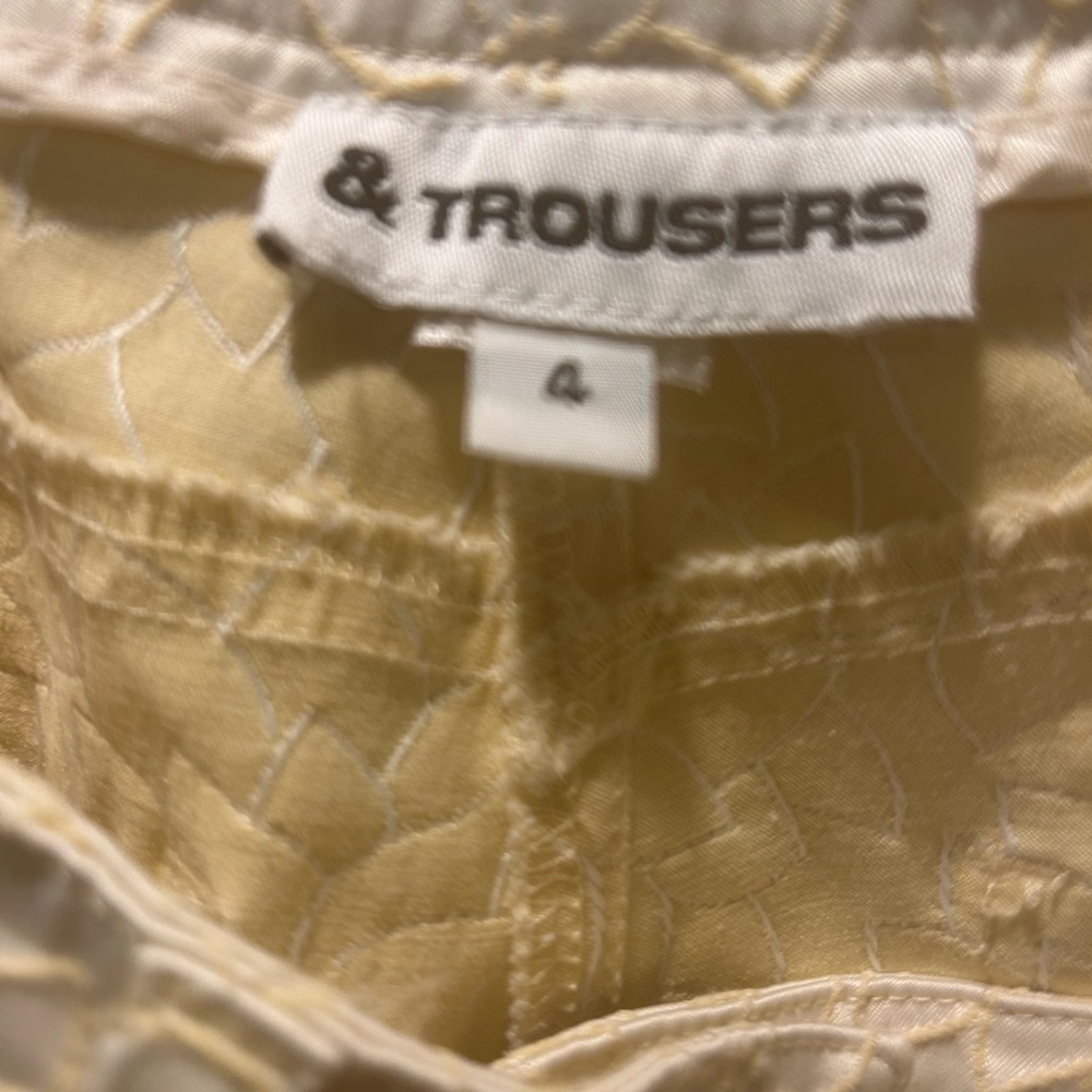Cream Textured Pants - Picture 6 of 6